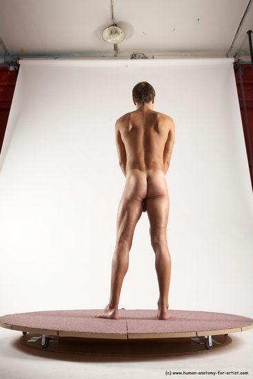 Nude Man White Standing poses - ALL Athletic Short Brown Standing poses - simple Multi angles poses Realistic