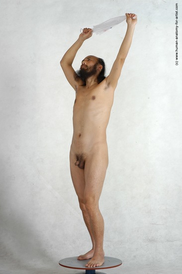 Nude Man Asian Standing poses - ALL Slim Bald Black Standing poses - simple Realistic