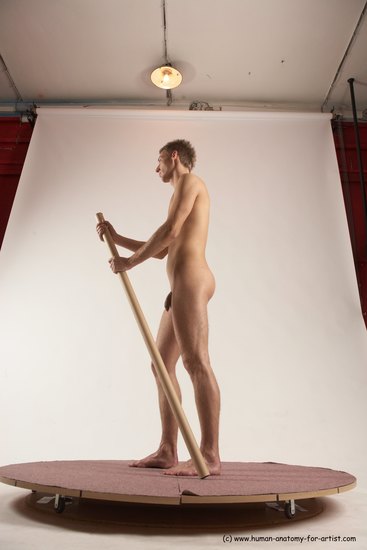 Nude Man White Standing poses - ALL Slim Short Brown Standing poses - simple Multi angles poses Realistic