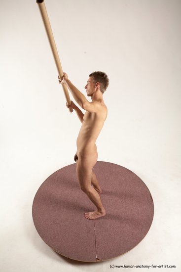 Nude Man White Standing poses - ALL Slim Short Brown Standing poses - simple Multi angles poses Realistic