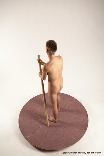 Nude Man White Standing poses - ALL Slim Short Brown Standing poses - simple Multi angles poses Realistic