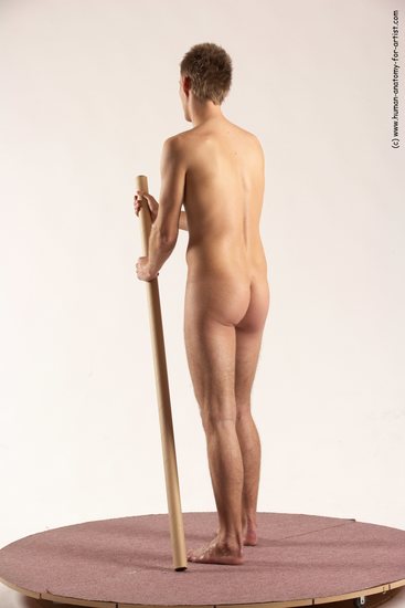 Nude Man White Standing poses - ALL Slim Short Brown Standing poses - simple Multi angles poses Realistic