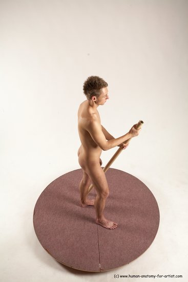 Nude Man White Standing poses - ALL Slim Short Brown Standing poses - simple Multi angles poses Realistic