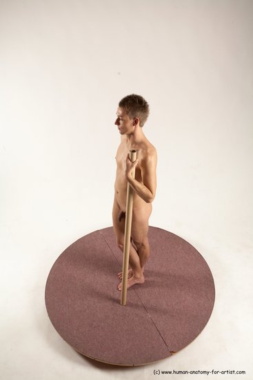 Nude Man White Standing poses - ALL Slim Short Brown Standing poses - simple Multi angles poses Realistic