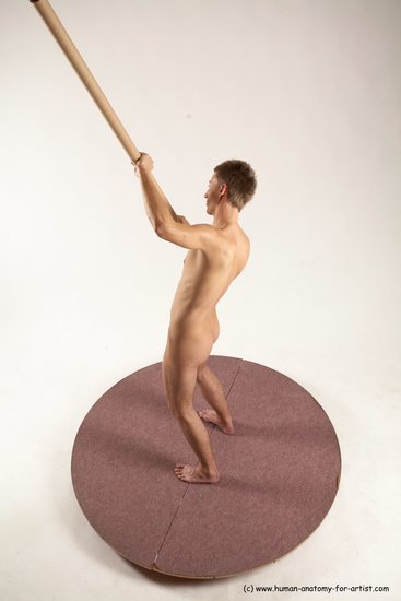 Nude Man White Standing poses - ALL Slim Short Brown Standing poses - simple Multi angles poses Realistic