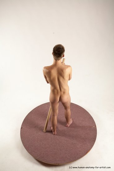 Nude Man White Standing poses - ALL Slim Short Brown Standing poses - simple Multi angles poses Realistic