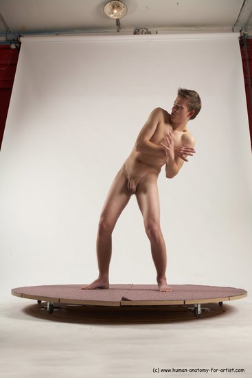 Nude Man White Standing poses - ALL Slim Short Brown Standing poses - simple Multi angles poses Realistic