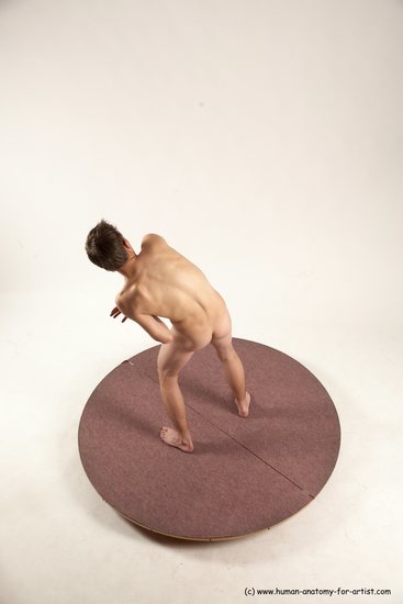 Nude Man White Standing poses - ALL Slim Short Brown Standing poses - simple Multi angles poses Realistic