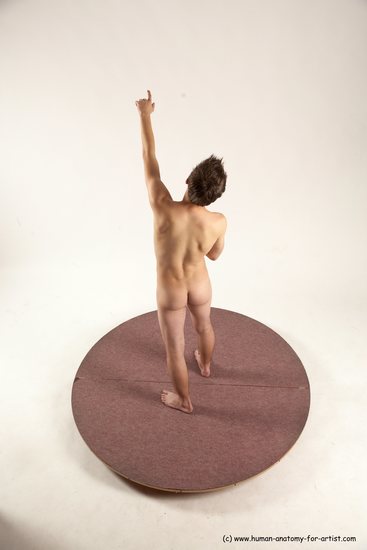 Nude Man White Standing poses - ALL Slim Short Brown Standing poses - simple Multi angles poses Realistic