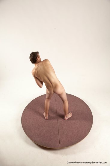 Nude Man White Standing poses - ALL Slim Short Brown Standing poses - simple Multi angles poses Realistic