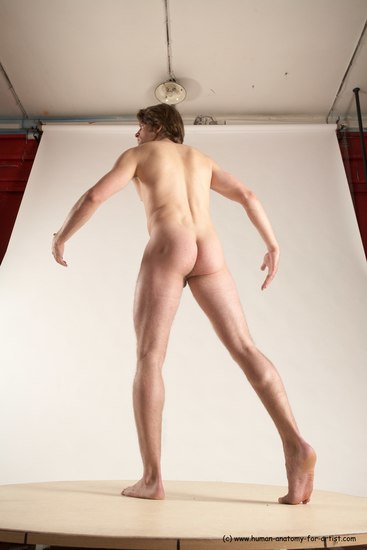 Nude Man White Standing poses - ALL Slim Short Brown Standing poses - simple Multi angles poses Realistic