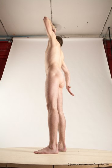 Nude Man White Standing poses - ALL Slim Short Brown Standing poses - simple Multi angles poses Realistic