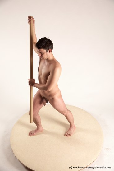 Nude Man White Standing poses - ALL Average Short Brown Standing poses - simple Multi angles poses Realistic