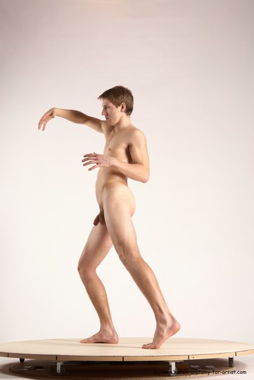 Nude Man White Standing poses - ALL Athletic Short Brown Standing poses - simple Multi angles poses Realistic