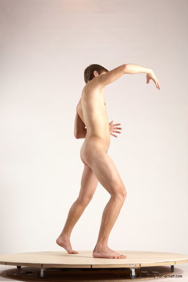 Nude Man White Standing poses - ALL Athletic Short Brown Standing poses - simple Multi angles poses Realistic