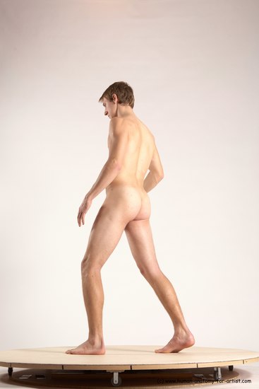 Nude Man White Standing poses - ALL Athletic Short Brown Standing poses - simple Multi angles poses Realistic