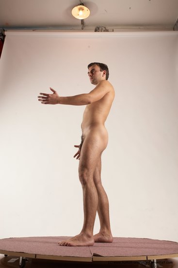 Nude Man White Standing poses - ALL Slim Short Brown Standing poses - simple Multi angles poses Realistic