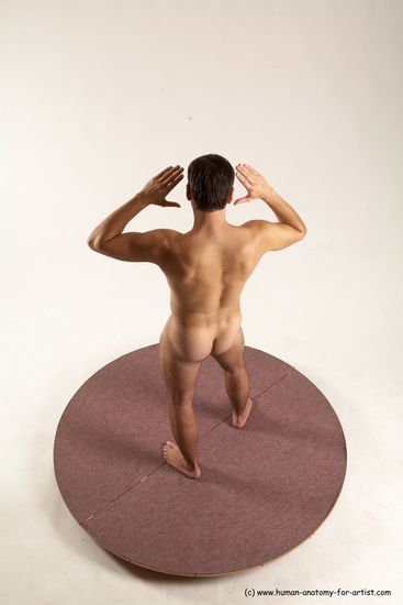 Nude Man White Standing poses - ALL Slim Short Brown Standing poses - simple Multi angles poses Realistic