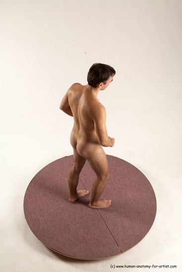 Nude Man White Standing poses - ALL Slim Short Brown Standing poses - simple Multi angles poses Realistic