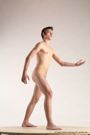 Nude Man White Standing poses - ALL Athletic Short Brown Standing poses - simple Multi angles poses Realistic