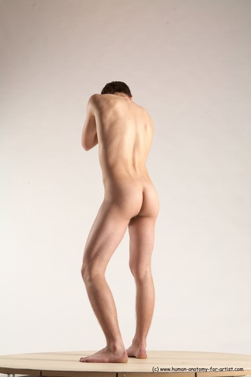 Nude Man White Standing poses - ALL Athletic Short Brown Standing poses - simple Multi angles poses Realistic