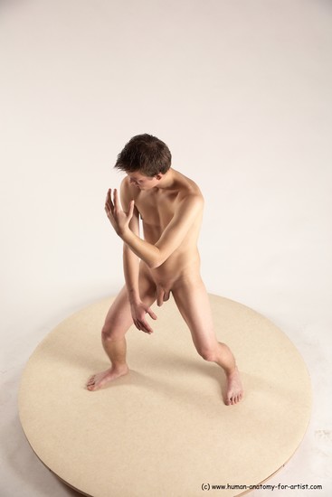 Nude Man White Standing poses - ALL Athletic Short Brown Standing poses - simple Multi angles poses Realistic