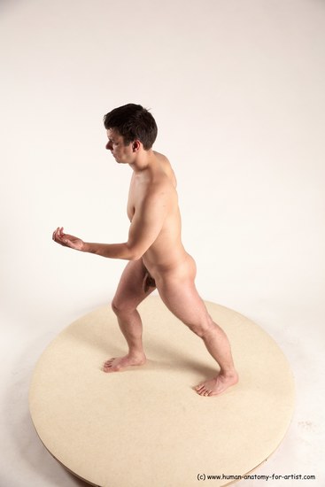 Nude Man White Standing poses - ALL Average Short Brown Standing poses - simple Multi angles poses Realistic