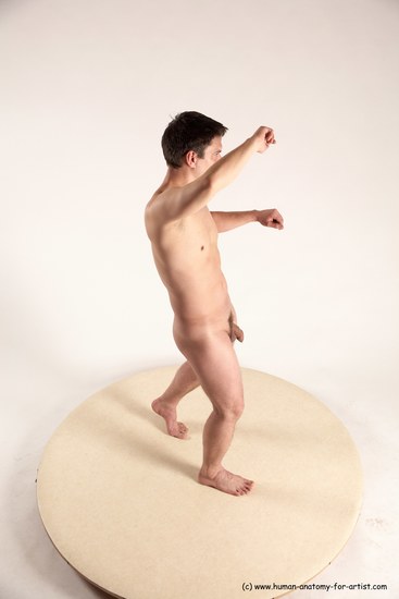 Nude Man White Standing poses - ALL Average Short Brown Standing poses - simple Multi angles poses Realistic