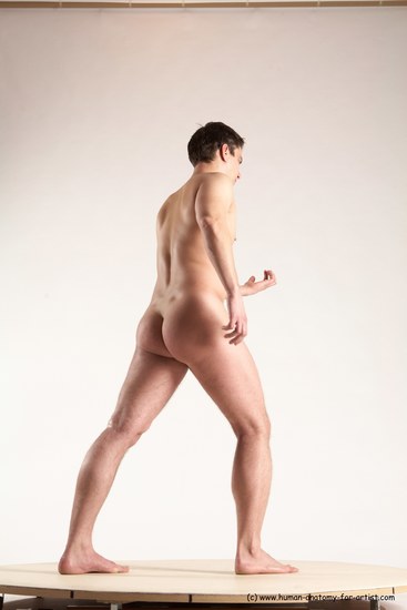 Nude Man White Standing poses - ALL Average Short Brown Standing poses - simple Multi angles poses Realistic