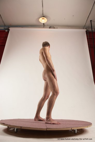 Nude Man White Standing poses - ALL Slim Short Brown Standing poses - simple Multi angles poses Realistic