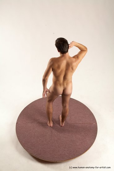 Nude Man White Standing poses - ALL Slim Short Brown Standing poses - simple Multi angles poses Realistic