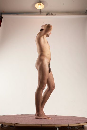 Nude Man White Standing poses - ALL Slim Short Brown Standing poses - simple Multi angles poses Realistic