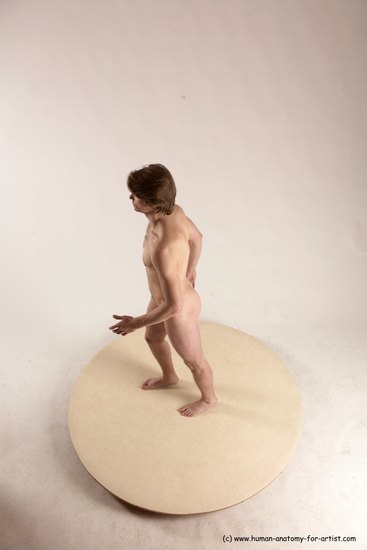 Nude Man White Standing poses - ALL Slim Short Brown Standing poses - simple Multi angles poses Realistic