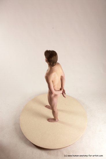 Nude Man White Standing poses - ALL Slim Short Brown Standing poses - simple Multi angles poses Realistic