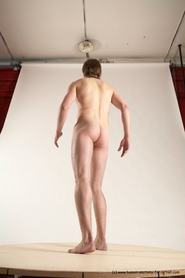 Nude Man White Standing poses - ALL Slim Short Brown Standing poses - simple Multi angles poses Realistic