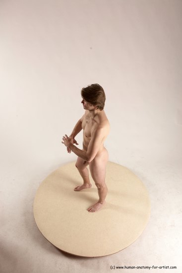 Nude Man White Standing poses - ALL Slim Short Brown Standing poses - simple Multi angles poses Realistic