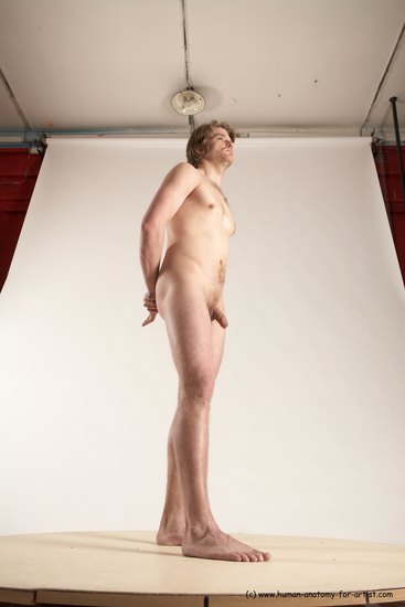 Nude Man White Standing poses - ALL Slim Short Brown Standing poses - simple Multi angles poses Realistic