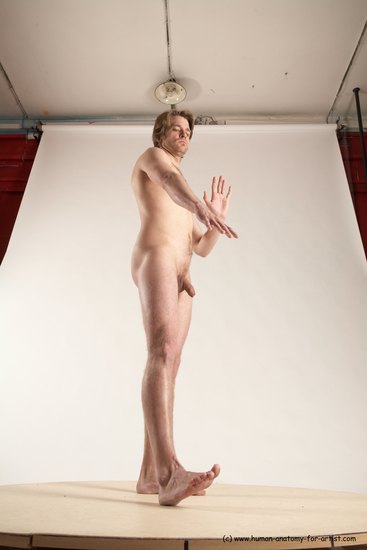 Nude Man White Standing poses - ALL Slim Short Brown Standing poses - simple Multi angles poses Realistic