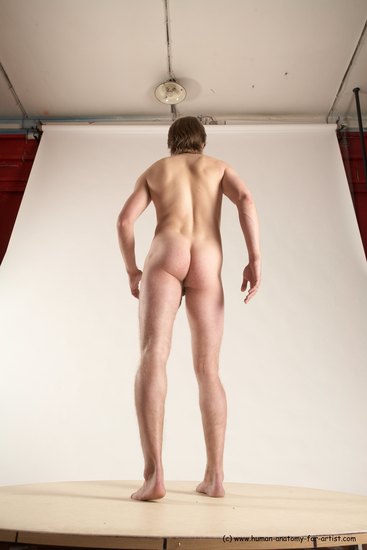 Nude Man White Standing poses - ALL Slim Short Brown Standing poses - simple Multi angles poses Realistic