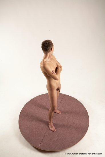 Nude Man White Standing poses - ALL Slim Short Brown Standing poses - simple Multi angles poses Realistic