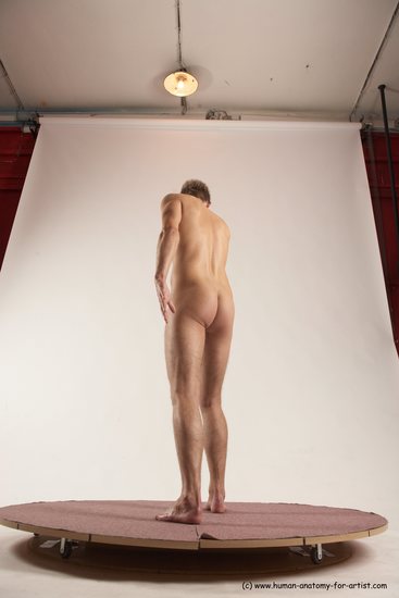 Nude Man White Standing poses - ALL Slim Short Brown Standing poses - simple Multi angles poses Realistic