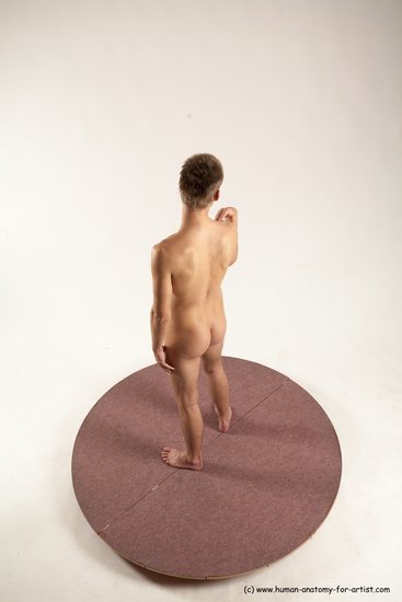 Nude Man White Standing poses - ALL Slim Short Brown Standing poses - simple Multi angles poses Realistic