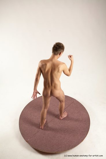 Nude Man White Standing poses - ALL Slim Short Brown Standing poses - simple Multi angles poses Realistic