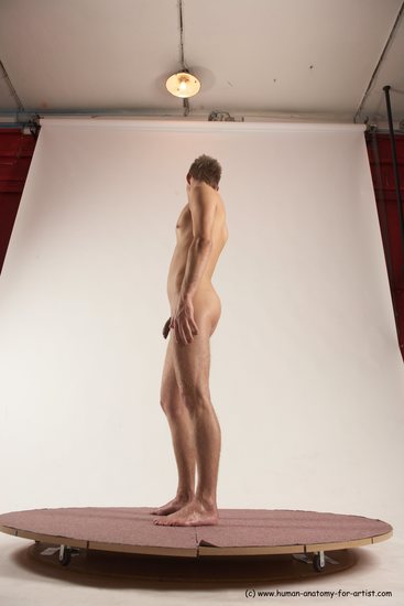 Nude Man White Standing poses - ALL Slim Short Brown Standing poses - simple Multi angles poses Realistic