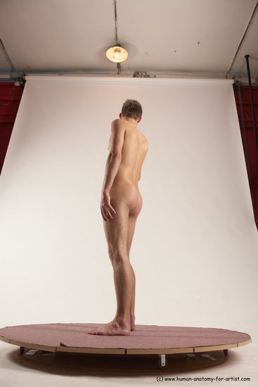 Nude Man White Standing poses - ALL Slim Short Brown Standing poses - simple Multi angles poses Realistic