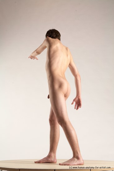 Nude Man White Standing poses - ALL Slim Short Brown Standing poses - simple Multi angles poses Realistic