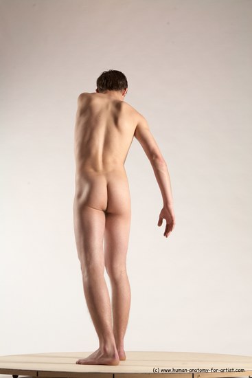 Nude Man White Standing poses - ALL Slim Short Brown Standing poses - simple Multi angles poses Realistic