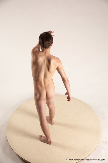 Nude Man White Standing poses - ALL Slim Short Brown Standing poses - simple Multi angles poses Realistic