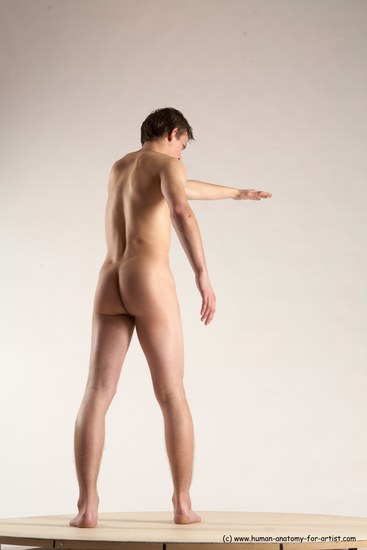 Nude Man White Standing poses - ALL Slim Short Brown Standing poses - simple Multi angles poses Realistic