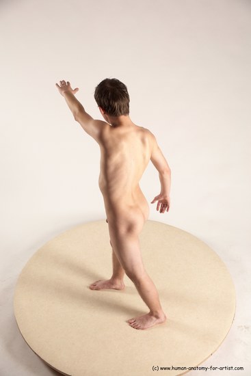 Nude Man White Standing poses - ALL Slim Short Brown Standing poses - simple Multi angles poses Realistic